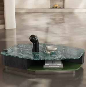 Italian Minimalist Irregular Marble Coffee Table Modern Light Luxury Designer Furniture for Living Room
