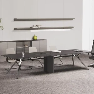 Italian Minimalist Long Conference Table Luxury Modern Wooden Meeting Table for 10 12 14 16 Persons Large Boardroom Desk