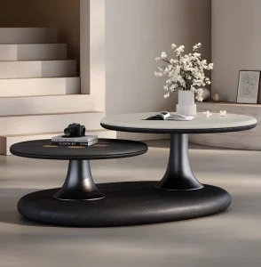 Italian Minimalist Retro Natural Stone Rectangle Coffee Table Living Room Furniture Modern Design