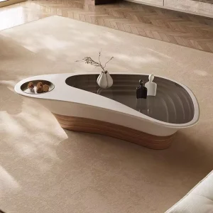 Italian Minimalist Shaped Coffee Table Living Room Small Household Design Creativity Modern Light Luxury Art Internet Celebrity