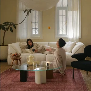Italian Modern Luxury White Cotton Linen Living Room Sofa 3 Seater Villa Apartment Design Sofa