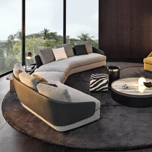 Italian Modern Style Elegant Color Customized 3 Seater Grey Couch Living Room Sofas