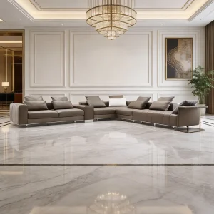 Italian Modern Style Tufted Leather Extendable Fabric Sectional Corner Sofa Set Hotel Lobby Villa Living Room Luxury Furniture