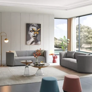 Italian Sofa Minimalist Technical Fabric Sofa Furniture Combination Living Room Sofa