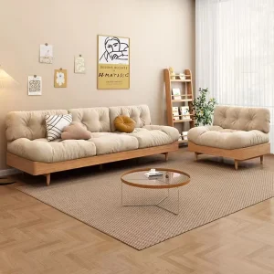 Italian Sofa for a Room Office Coffee Table Combination Light Luxury Lounge Design Sofa Simple Modern Leather Reception
