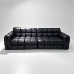 Italian Style Leather Office Sofa Set for Business Reception Area