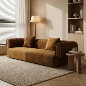 Italian Style Luxury Living Room Furniture Velvet Fabric Sofa 3 4 Seater Customized Large Sectional Couch Sofa Set
