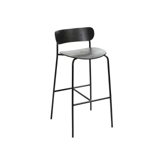 Italian Style Modern Iron Bar Counter Chairs High End Light Luxury Stools with Backrest for Home Bar