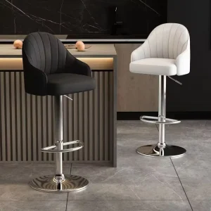 Italian style Light Luxury Adjustable bar Stool Modern Minimalist Metal High Stool for Home Kitchen Island or Counter