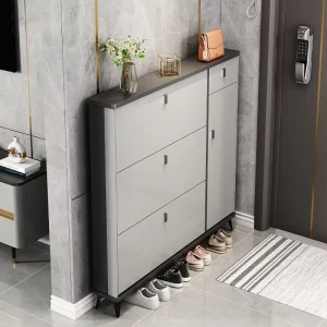 Italian style Ultra thin Shoe Cabinet A Household Door Entry Flip up Entrance A Large capacity Storage Wonder That Sav