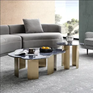 Italy Style Coffee Table Sintered Stone Table Indoor Promotional Integrated Free Center Table Set