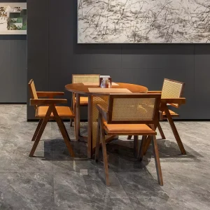 JEILI Modern Custom Luxury Hotel Wood Table and Chair Set Solutions Retro Coffee High End Restaurant Furniture Interior Design