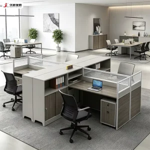 JIUSHUN Coworking Office Staff Workstation Table Desk 2 4 6 Person Seater Office Workstation Desk