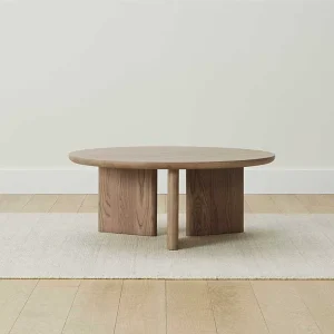 Japanese Sabi Wabi Design Solid Ash Wood Round Coffee Table Retro Living Room Simple Small Apartment Bay Balcony Tea Table
