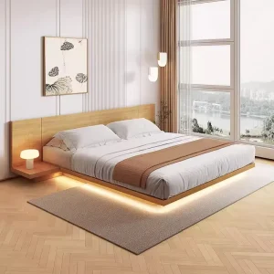 Japanese Style Panel Tatami Bed for Guesthouse Hotel Floor-Level Low Home Use Bedroom Loft Rental Factory