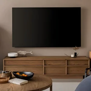 Japanese TV Cabinet Living Room Solid Wood TV Stand Entertainment Center