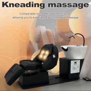 Japanese-style Electric Shampoo Bed for Hair Salons with Rotating Massage Function and Ceramic Basin