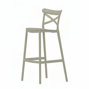 Jietuo Source Factory Sale Modern bar Stools Kitchen Table Bar Stool Outdoor Plastic Dining Chairs Black Cross Back Bar Stool