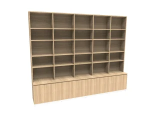 KALN Modern Modular Wooden Office & School Bookshelf with 6 Layers Eco-Friendly Design for Library Hotel Supermarket Use