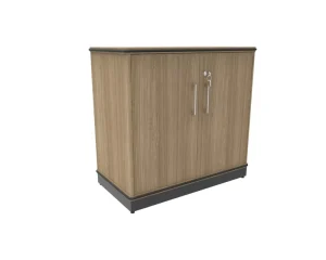 KALN Modern Modular Wooden Office Storage Cupboard with Adjustable Shelves and Filing Cabinet Doors for Workshop & Kitchen Use