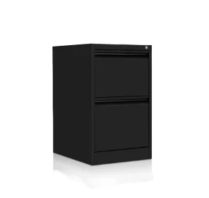 KD Cole Steel Filing Cabinet Office Black 2 Drawer File Cabinet