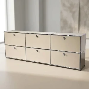 KD Disassembled Modular Metal Sideboard Flat Pack Storage Cabinet Save 50% Shipping Cost Design