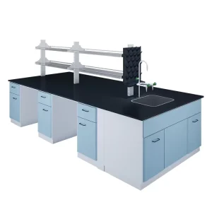KD Factory direct Sales China Model 0002 Steel Laboratory Benches Chemical Fume Hoods Physicochemical resistant Laminate Central