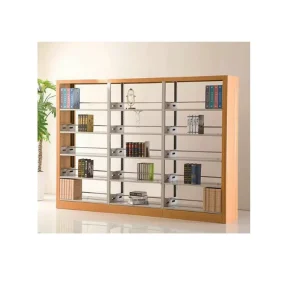 KD Structure Modern Adjustable Steel Bookcase School Library Furniture Metal Bookshelves Knock Down Powder Coated