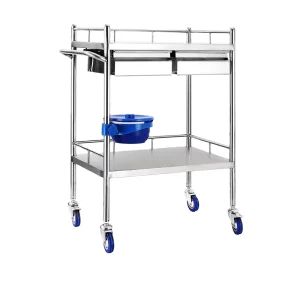 KL TC101 Emergency Crash Cart Hospital Stainless Steel Detachable Medical Surgical Trolley with Drawers
