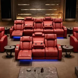 KMJ Electric Cinema Sofa Home Theater Furniture Cinema Interior Home Theater Laydown Table Recliner Sofa Chair
