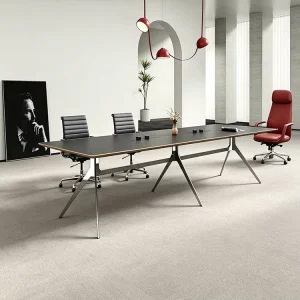 KMJ Modern Negotiation Meeting Conference Table Meeting Room Executive Table of 3.5meter with Stainless Steel Legs