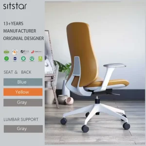 KOHO Office Chair Work Computer Chair Leather Swivel Leather Chair for Office Meeting Room Leather Sillas De Plastico Modern