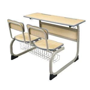 Kids School Ergonomic Wooden Desk and Chair Set with Modern Design