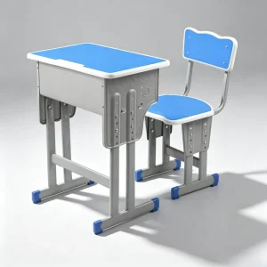 Kids Study Desk and Seat Set Height Adjustable Student Desk Chair Set Classroom Study MDF Workshop