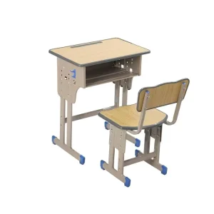 Kids Study Table and Chair Set Height Adjustable Student School Desk Chair Modern Children Learning Table with Drawer