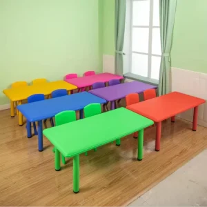 Kindergarten Table Care Early Education Modern Chinese Style Complete Set Plastic Rectangular Children’s Home School Set