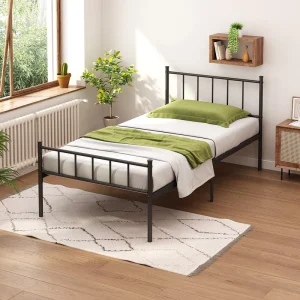 King Size Bed Metal Single Bed Frame Sheet Wrought Iron Bed for Bedroom