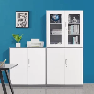 Knock Down Steel Office Cabinet Steel Office Cupboard 5-Tier Office Storage Filing Cabinet with 3 Shelves