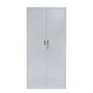 Knock Down Structure Office Workshop Steel Cabinet Storage 2 Door Hospital Metal File Cabinet with Adjustable Layer