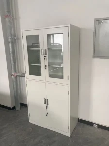Knock down Design Lab Reagent Cabinet with Air Exhaust System Saving Shipping Cost Flat Packing Steel Locker