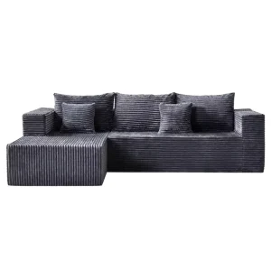 L Shape Boneless Modular Sectional Couch Compressed Sofa Set USA Warehouse Stock Source Manufacturer