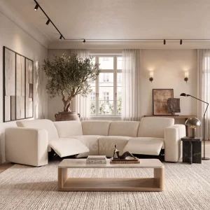 L Shape Modular Power Recliner Sofa Indoor Corner Electric Reclining Sectional Couch Living Room Furniture