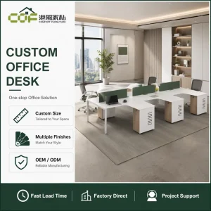 L Shape Office Desk Work Station Desk Office Furniture Wooden Office Desk 8 Person Office Meeting Desk Study
