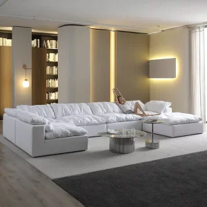L Shape Sectional Couch Modern Sofa Modular Living Room Furniture Home Furniture Set Villa EU Sponge Sofa Compressed