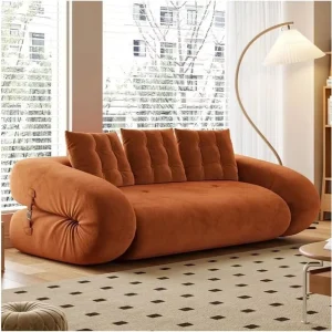 L-Shaped Folding Sofa Bed Convertible Armrests Fabric Multifunctional 4-in-1 Foldable Floor Sofa for Living Room Bedroom