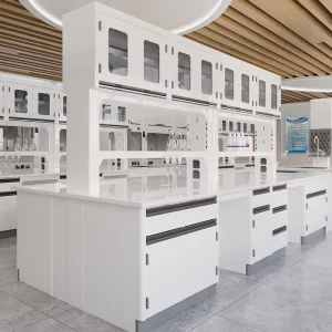 LAB Furniture Table Chemical Resistance Counter Top Custom Science PP Lab Work Benches All Steel Steel Wood Hospital School Use