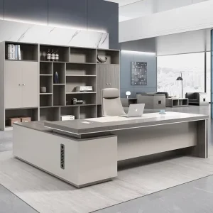 LBZ-07 Modern Boss CEO Luxury Executive Desk for Office Customizable Design & Size Wooden Material