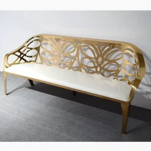 LC07 3 seater Waiting Chair Sofa Chair Gold Furniture