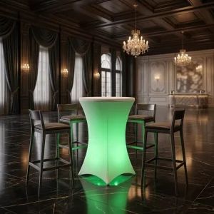 LED Folding Durable Luminous Cocktail Table Suitable for Outdoor Farmhouse Restaurants Hotels Banquets Parties Rentals