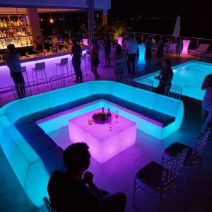 LED Plastic Portable Bar Sofa Set Commercial Hookah Outdoor Night Club Lounge Modern Home Bar Restaurant Gym